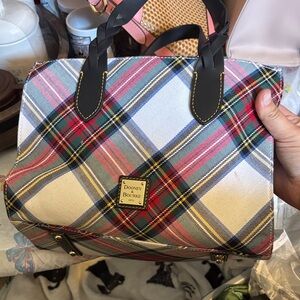 Dooney & Bourke Tartan Satchel - Red, Blue, Green